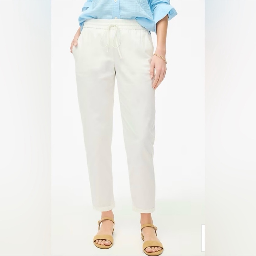 NWT J. Crew Drawstring Linen Pants sz 2